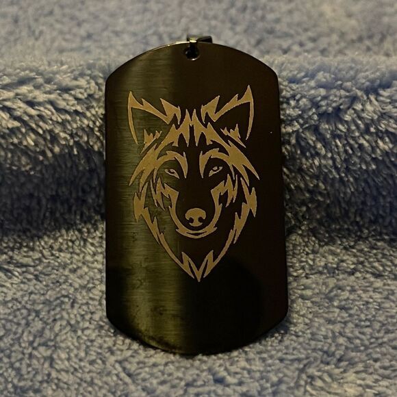 🐺Host Pick🐺 Wolf Pendant Dog Tag - Picture 1 of 3
